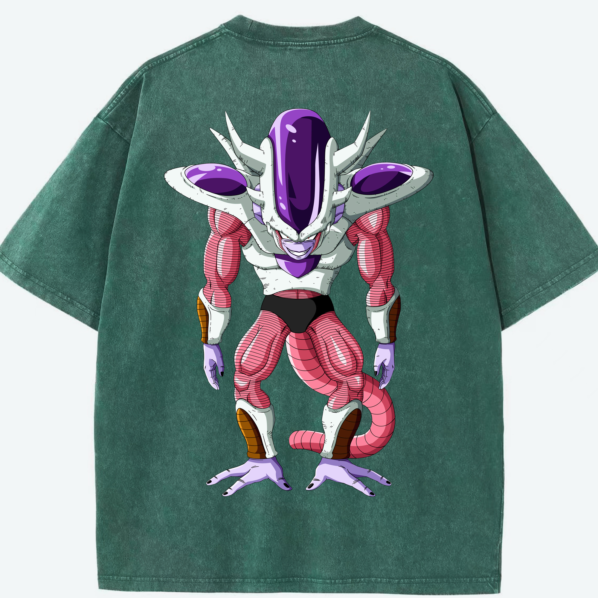 （画像用） ドラゴンボール フリーザ DRAGON BALL Frieza 綿100% ヴィンテージ風 半袖Tシャツ（背面プリント）